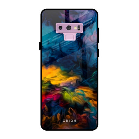 Multicolor Oil Painting Samsung Galaxy Note 9 Glass Back Cover Online
