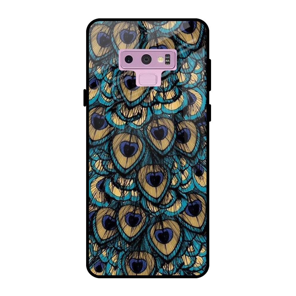 Peacock Feathers Samsung Galaxy Note 9 Glass Cases & Covers Online