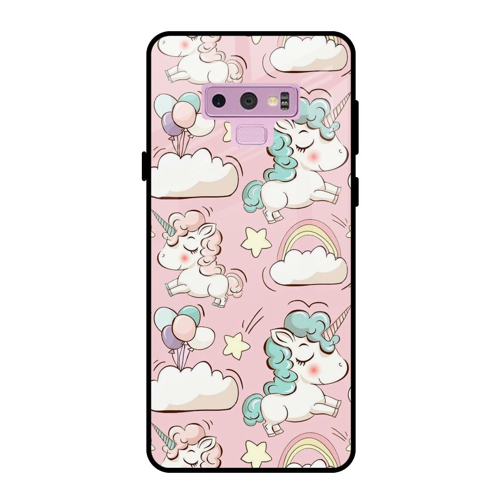 Balloon Unicorn Samsung Galaxy Note 9 Glass Cases & Covers Online
