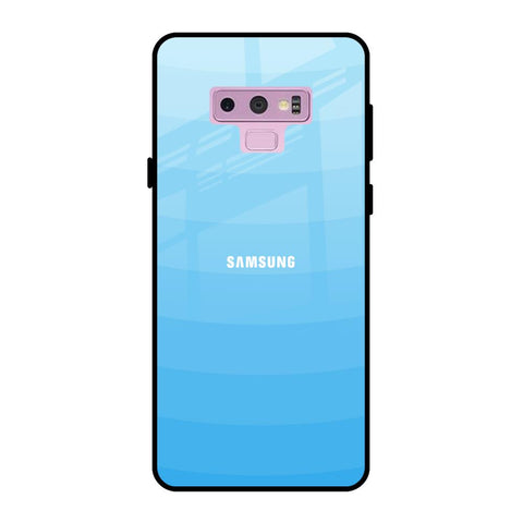 Wavy Blue Pattern Samsung Galaxy Note 9 Glass Back Cover Online