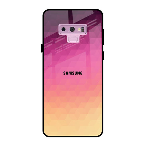 Geometric Pink Diamond Samsung Galaxy Note 9 Glass Back Cover Online