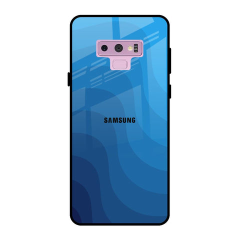 Blue Wave Abstract Samsung Galaxy Note 9 Glass Back Cover Online