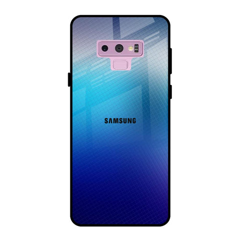 Blue Rhombus Pattern Samsung Galaxy Note 9 Glass Back Cover Online