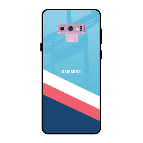 Pink & White Stripes Samsung Galaxy Note 9 Glass Back Cover Online