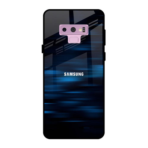 Blue Rough Abstract Samsung Galaxy Note 9 Glass Back Cover Online