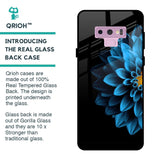 Half Blue Flower Glass Case for Samsung Galaxy Note 9