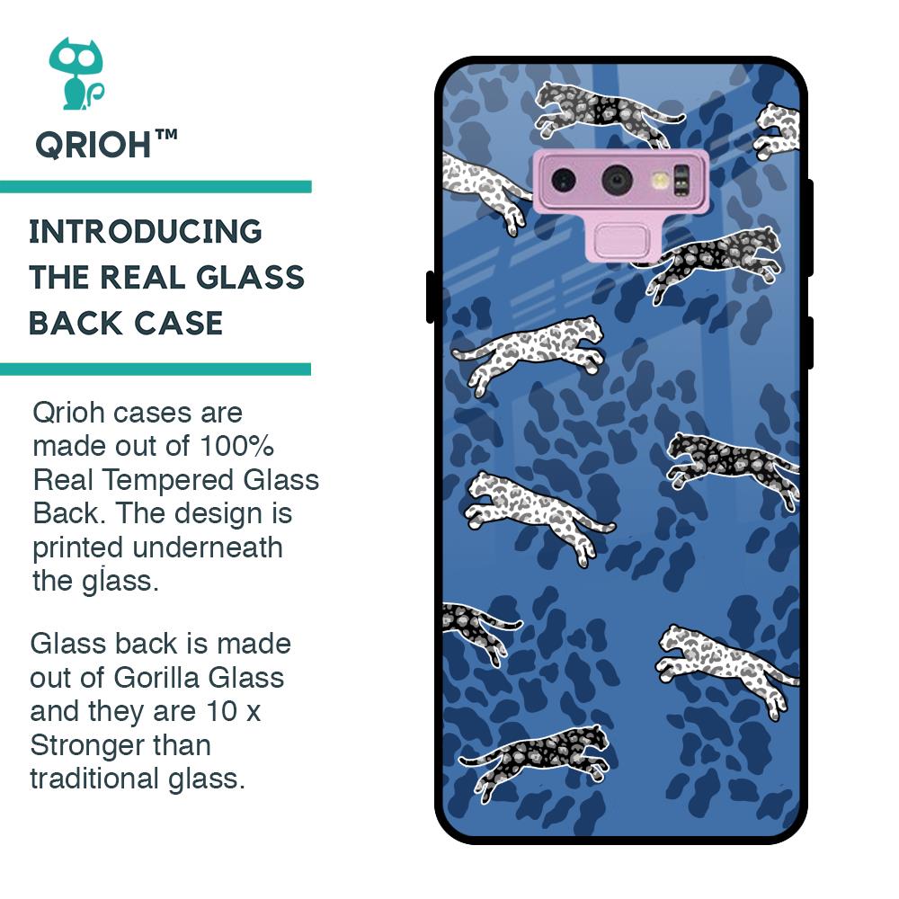 Blue Cheetah Glass Case for Samsung Galaxy Note 9