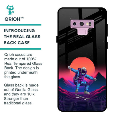 Retro Astronaut Glass Case for Samsung Galaxy Note 9