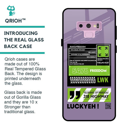 Run & Freedom Glass Case for Samsung Galaxy Note 9
