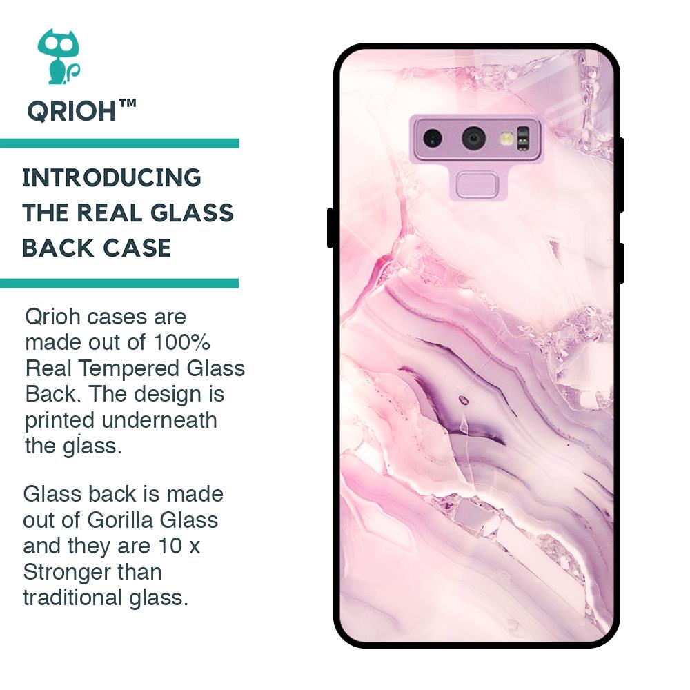 Diamond Pink Gradient Glass Case For Samsung Galaxy Note 9