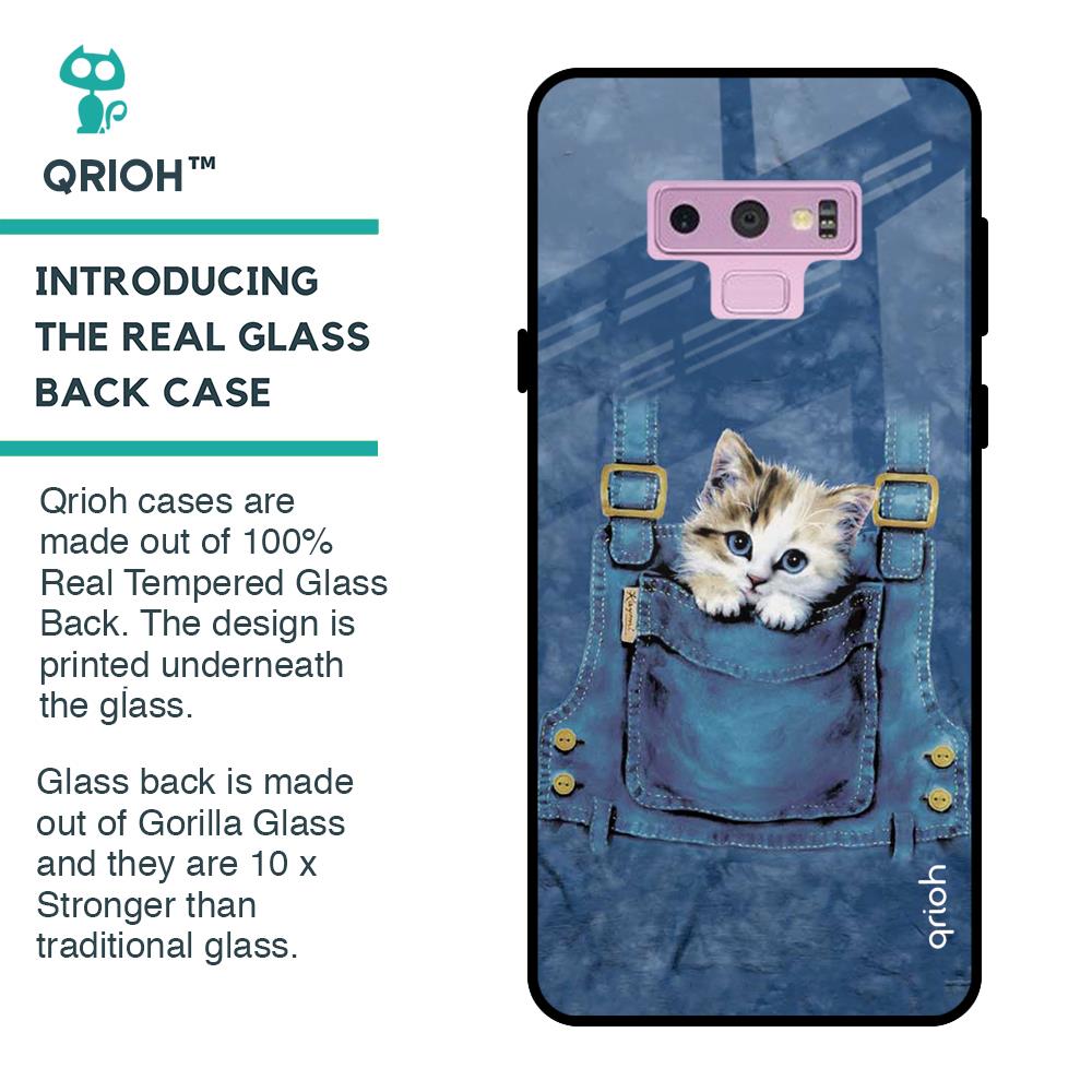 Kitty In Pocket Glass Case For Samsung Galaxy Note 9
