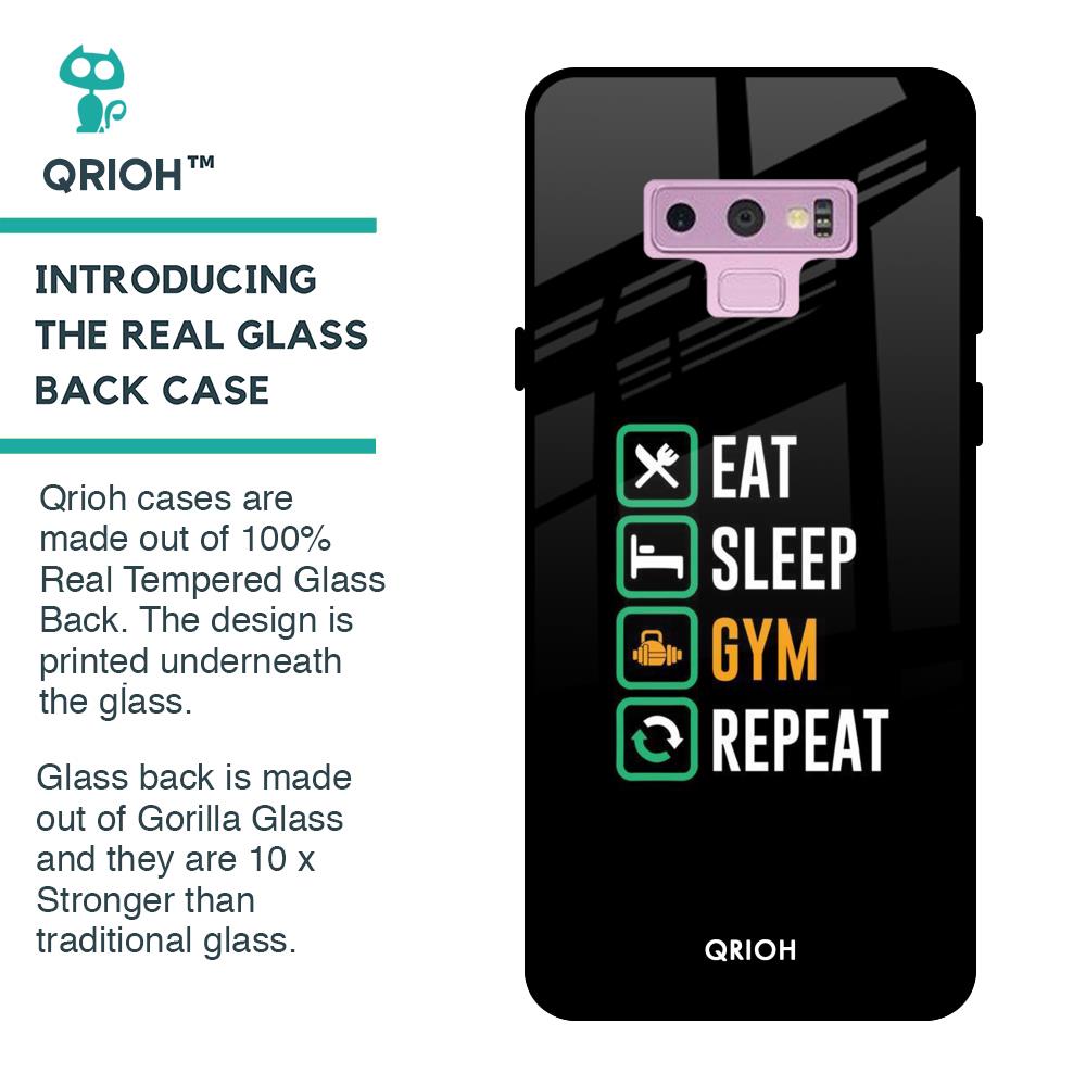 Daily Routine Glass Case for Samsung Galaxy Note 9