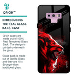 Red Angry Lion Glass Case for Samsung Galaxy Note 9