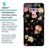 Black Spring Floral Glass Case for Samsung Galaxy Note 9