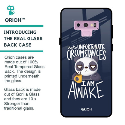 Struggling Panda Glass Case for Samsung Galaxy Note 9