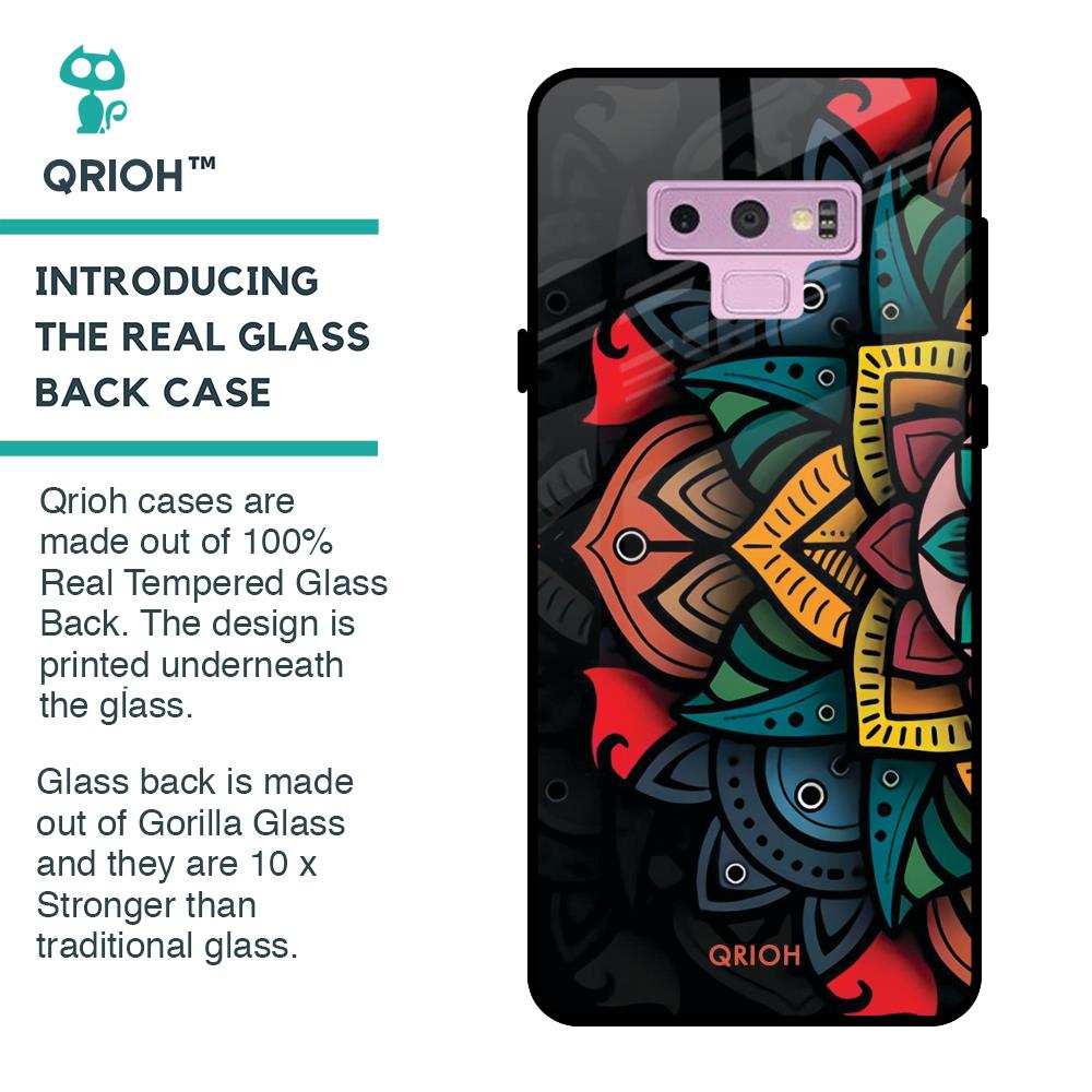 Retro Gorgeous Flower Glass Case for Samsung Galaxy Note 9