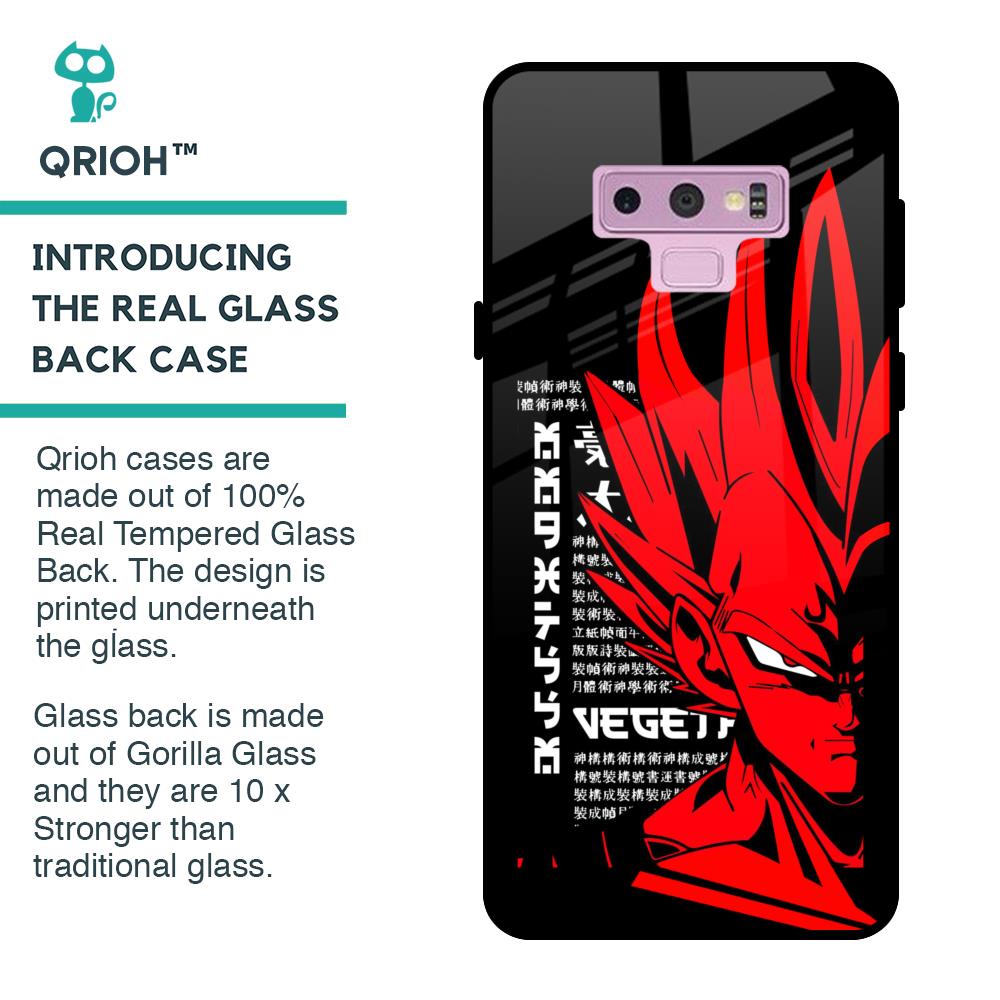 Red Vegeta Glass Case for Samsung Galaxy Note 9