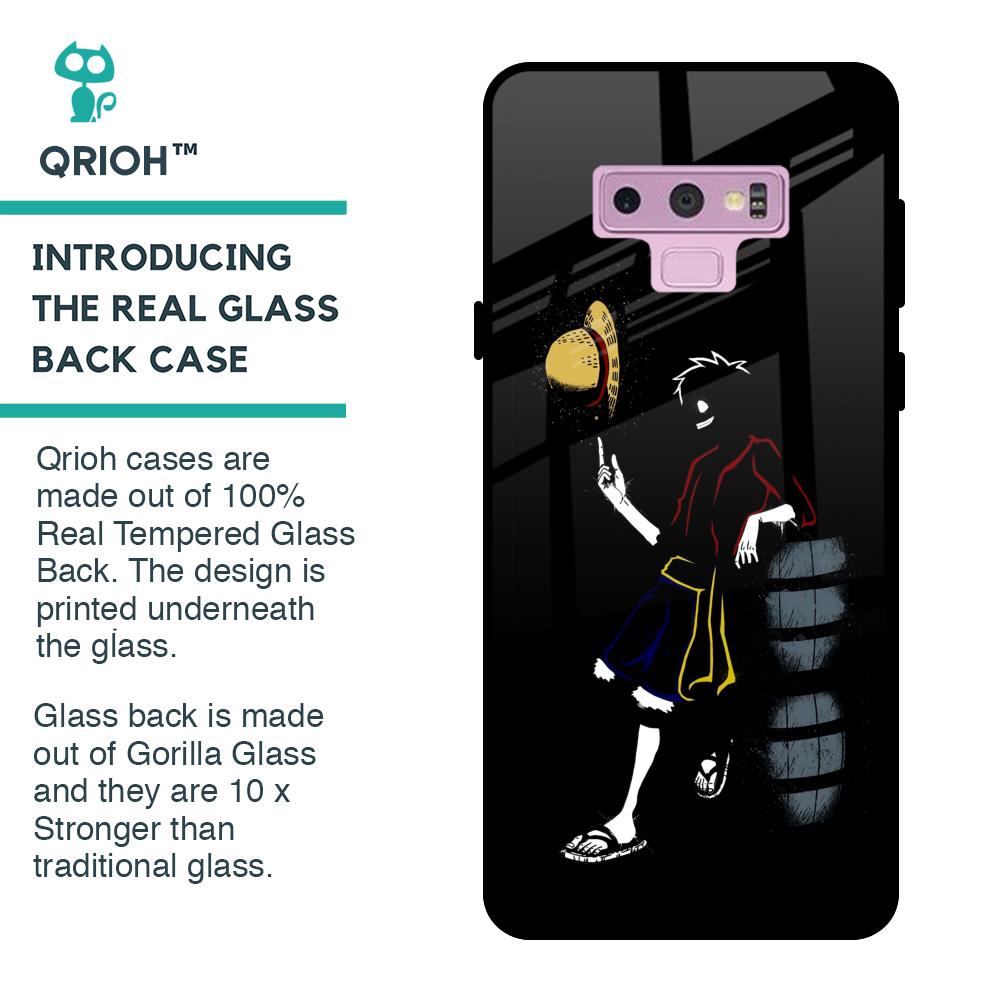 Luffy Line Art Glass Case for Samsung Galaxy Note 9