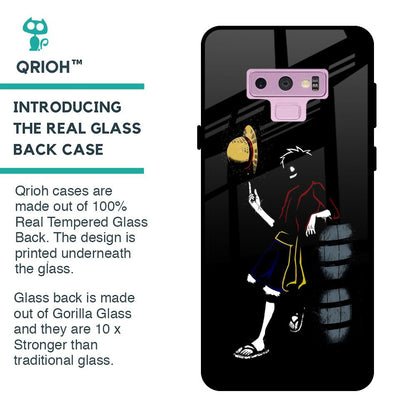 Luffy Line Art Glass Case for Samsung Galaxy Note 9