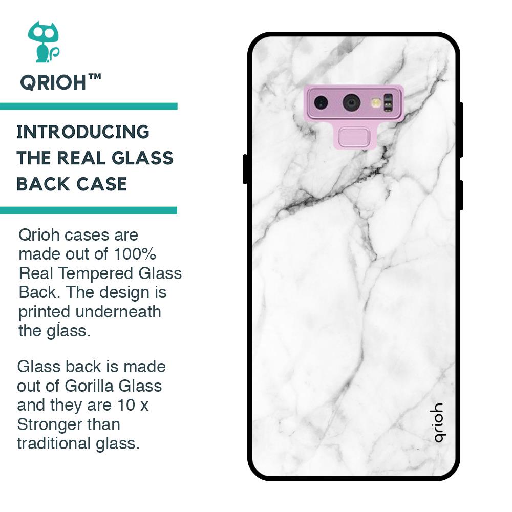 Modern White Marble Glass case for Samsung Galaxy Note 9