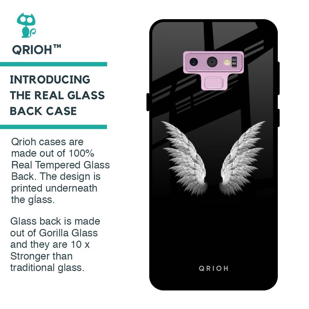 White Angel Wings Glass Case for Samsung Galaxy Note 9