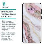 Pink & Gold Gllitter Marble Glass Case for Samsung Galaxy Note 9