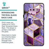 Purple Rhombus Marble Glass Case for Samsung Galaxy Note 9