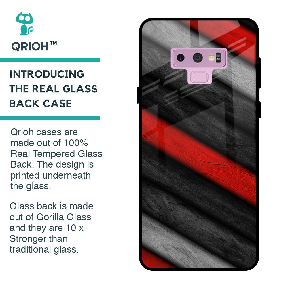 Soft Wooden Texture Glass Case for Samsung Galaxy Note 9