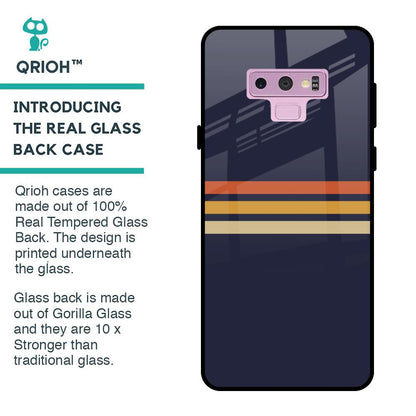 Tricolor Stripes Glass Case For Samsung Galaxy Note 9