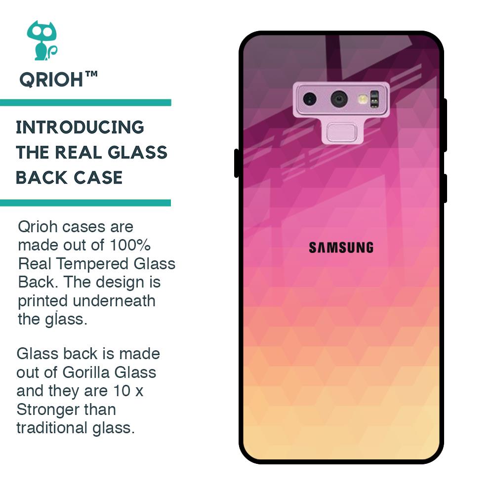 Geometric Pink Diamond Glass Case for Samsung Galaxy Note 9