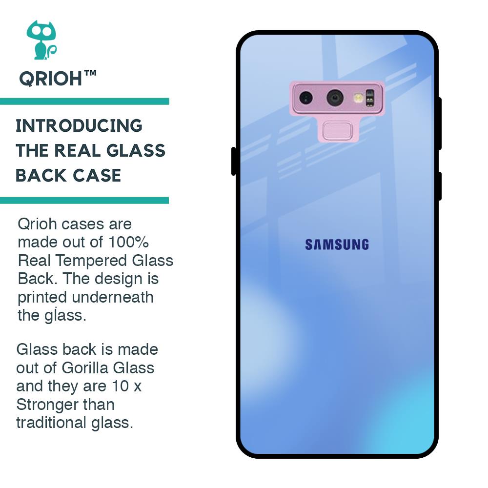 Vibrant Blue Texture Glass Case for Samsung Galaxy Note 9