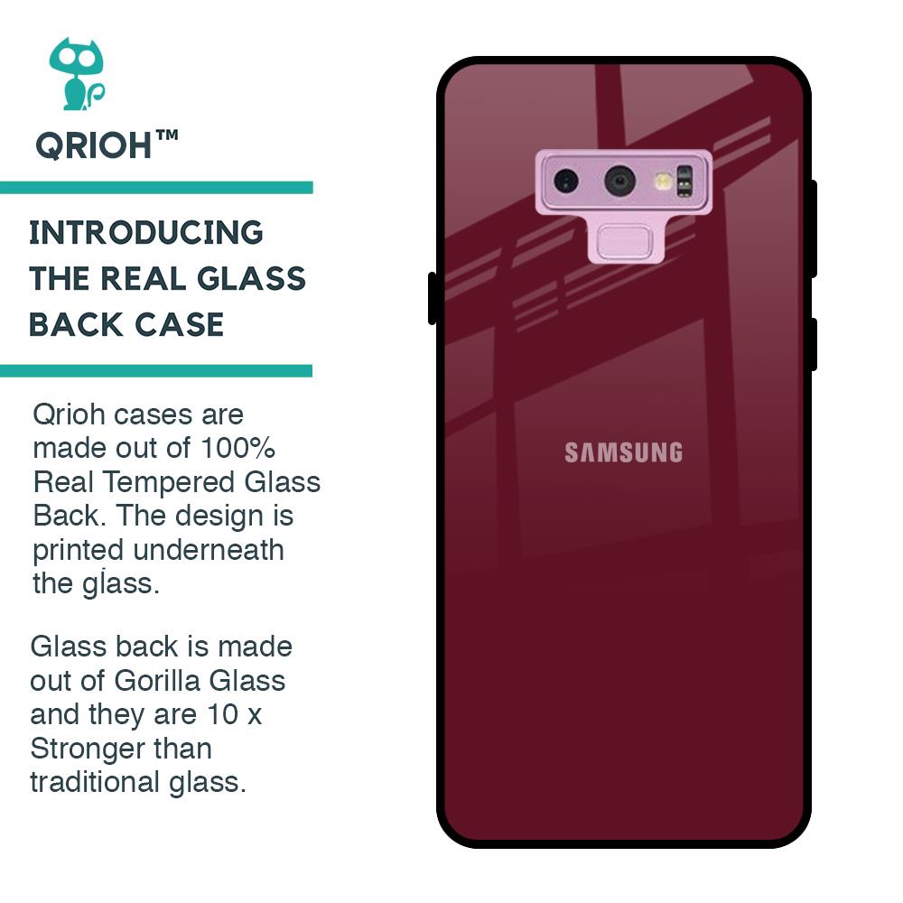 Classic Burgundy Glass Case for Samsung Galaxy Note 9