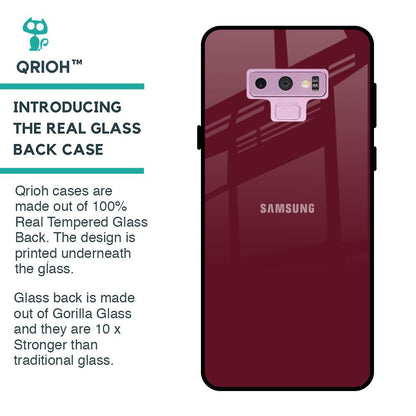 Classic Burgundy Glass Case for Samsung Galaxy Note 9