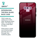 Wine Red Glass Case For Samsung Galaxy Note 9