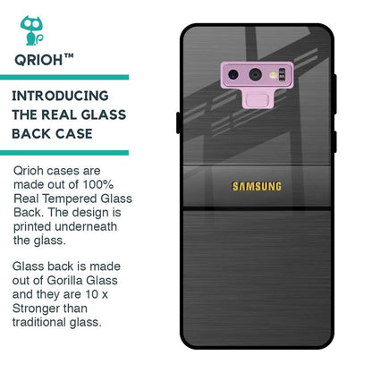 Grey Metallic Glass Case For Samsung Galaxy Note 9