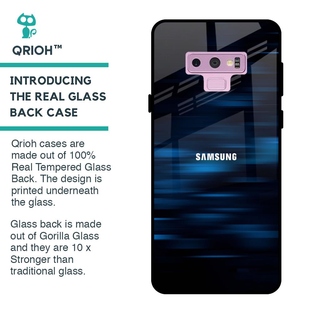 Blue Rough Abstract Glass Case for Samsung Galaxy Note 9