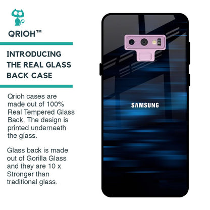 Blue Rough Abstract Glass Case for Samsung Galaxy Note 9