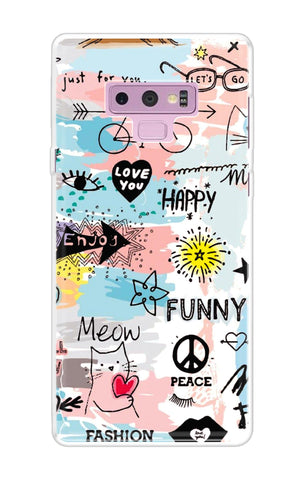 Happy Doodle Samsung Galaxy Note 9 Back Cover