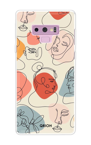 Abstract Faces Samsung Galaxy Note 9 Back Cover