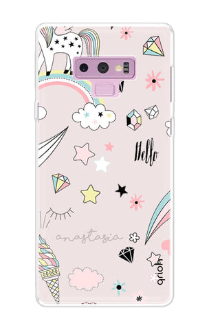 Unicorn Doodle Samsung Galaxy Note 9 Back Cover