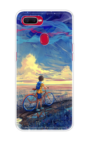 Riding Bicycle to Dreamland Oppo F9 Back Cover