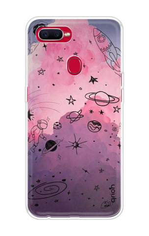Space Doodles Art Oppo F9 Pro Back Cover