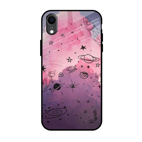 Space Doodles iPhone XR Glass Back Cover Online