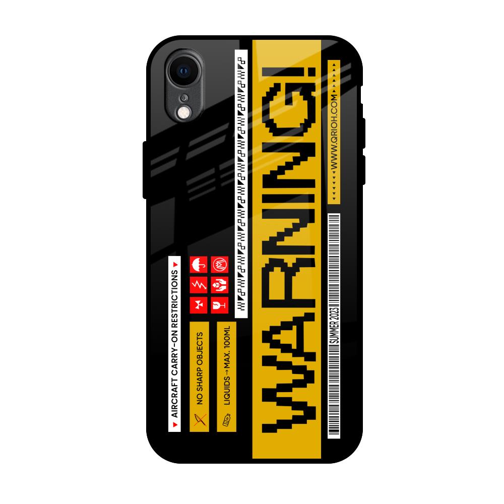 Aircraft Warning iPhone XR Glass Back Cover Online