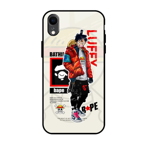 Bape Luffy iPhone XR Glass Back Cover Online