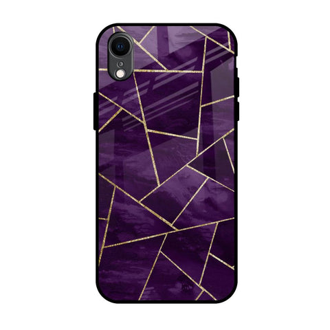 Geometric Purple iPhone XR Glass Back Cover Online