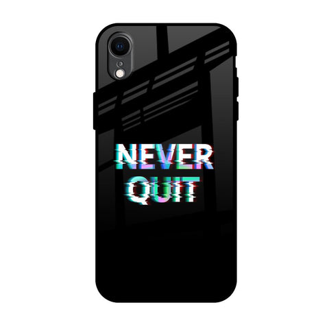 Never Quit iPhone XR Glass Back Cover Online