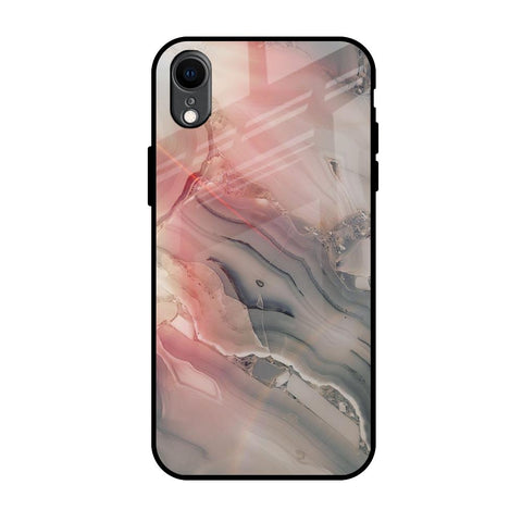 Pink And Grey Marble iPhone XR Glass Back Cover Online
