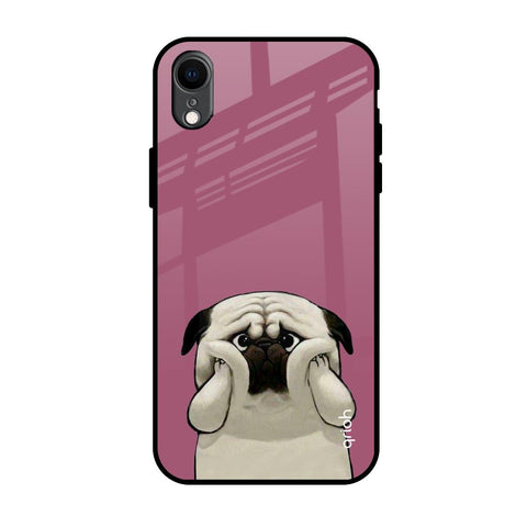 Funny Pug Face iPhone XR Glass Back Cover Online