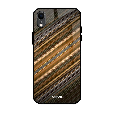 Diagonal Slash Pattern iPhone XR Glass Back Cover Online